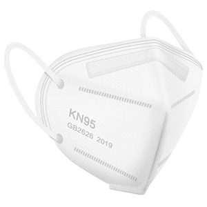 KN95 Face Mask 50 Pack,  Masks 5-Layer Breathable Mask with Elastic Earloop and Nose Bridge Clip, Dispoasable Respirator Protection Against PM2.5 White